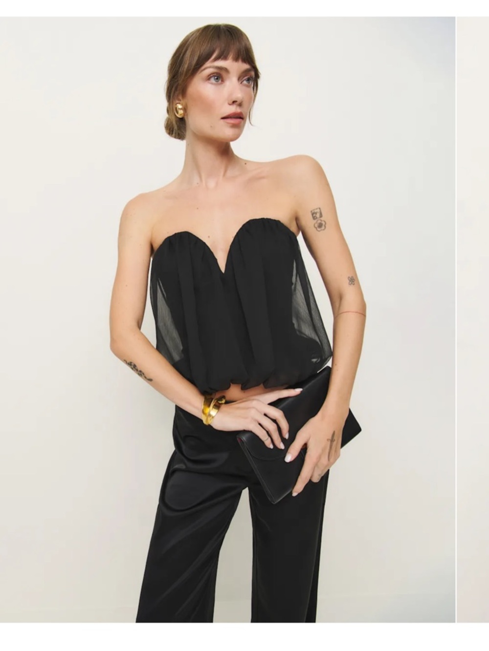 Reformation Sylvana Top Black - Size 4